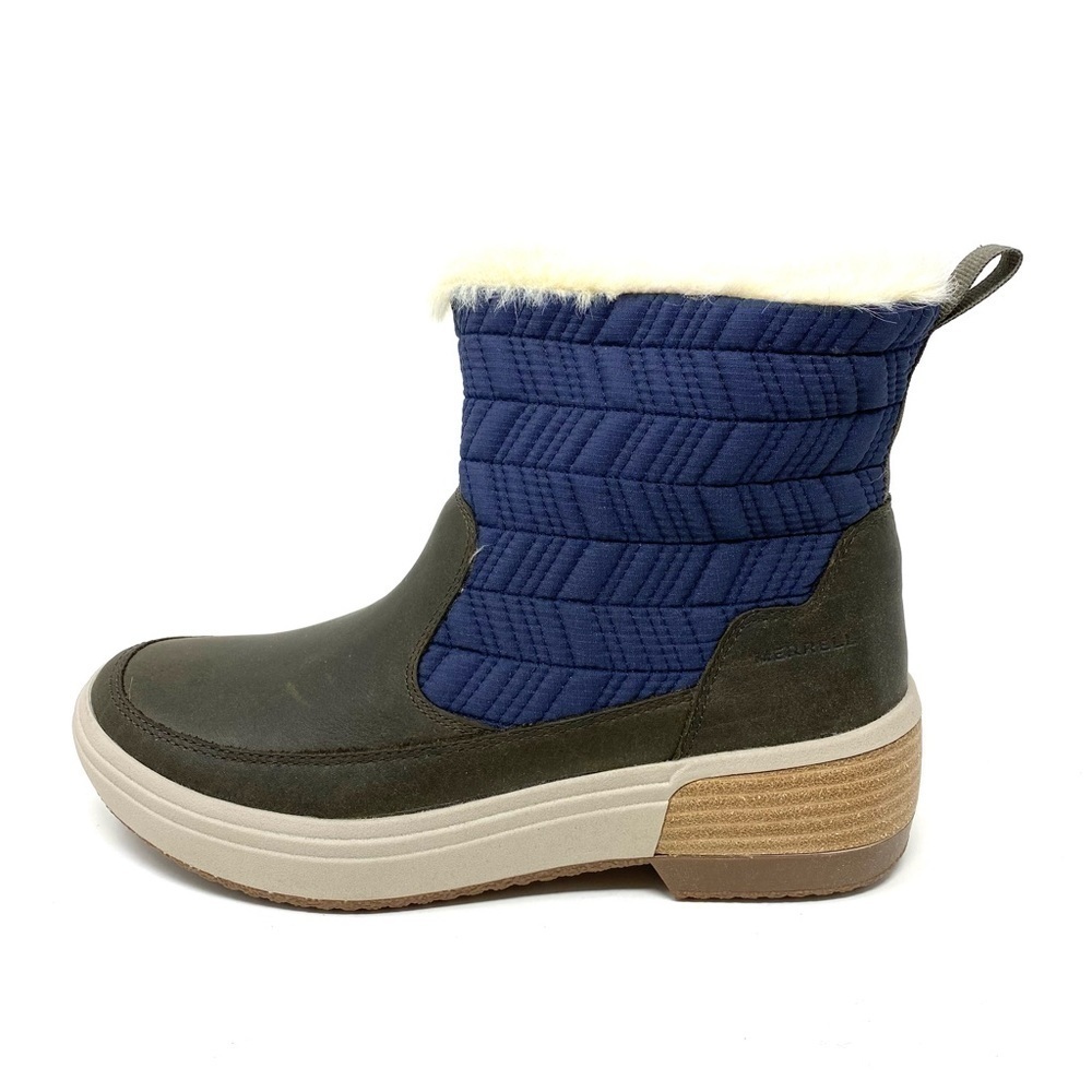 Merrell Women's Haven Bluff Polar Waterproof Fleece lined Boots Peacoat